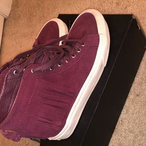 Vans Suede High Top Fringe Sneaker